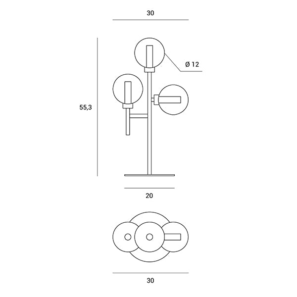 Dom - Lampada a 3 luci - MILOOX