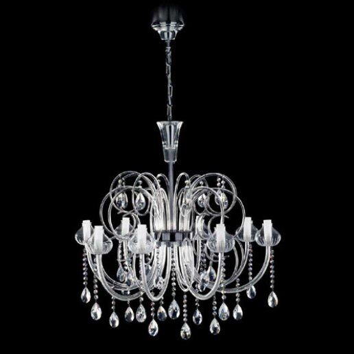 Intrecci 2082/8 murano cristallo trasparente (oro opaco) - Lampadario classico - PATRIZIA VOLPATO
