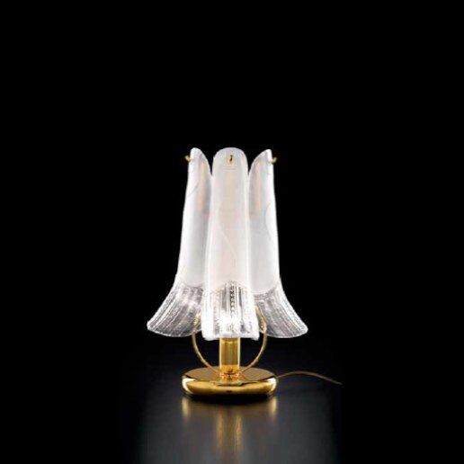 Petali 8007/l ambra (oro lucido 24 carati) - Lampada da tavolo - PATRIZIA VOLPATO