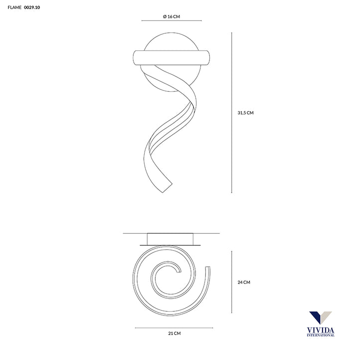 Flame - lampada da soffitto - VIVIDA INTERNATIONAL