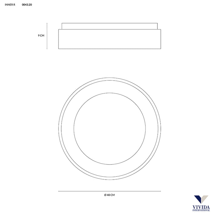 Inner R - lampada da soffitto - VIVIDA INTERNATIONAL