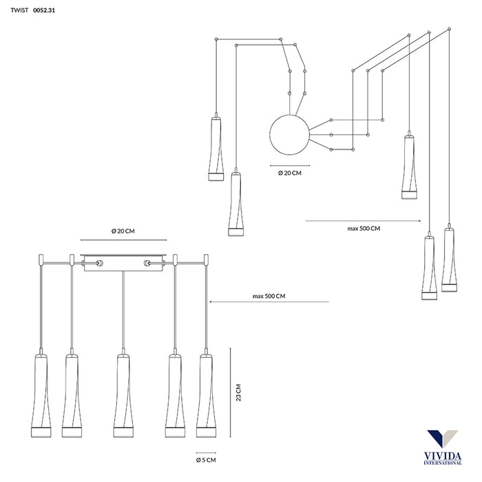 Twist - lampada a sospensione - VIVIDA INTERNATIONAL