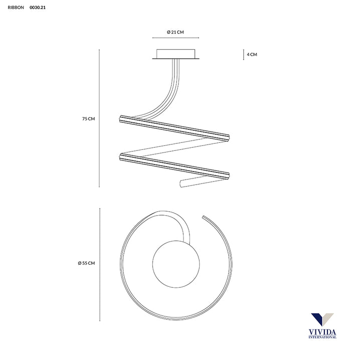 Ribbon - lampadario a sospensione - VIVIDA INTERNATIONAL