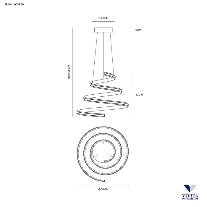 Spiral - Lampadario a sospensione - VIVIDA INTERNATIONAL