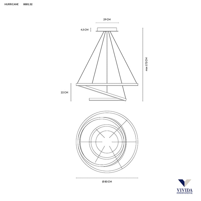 Hurricane 1 - lampadario a sospensione - VIVIDA INTERNATIONAL