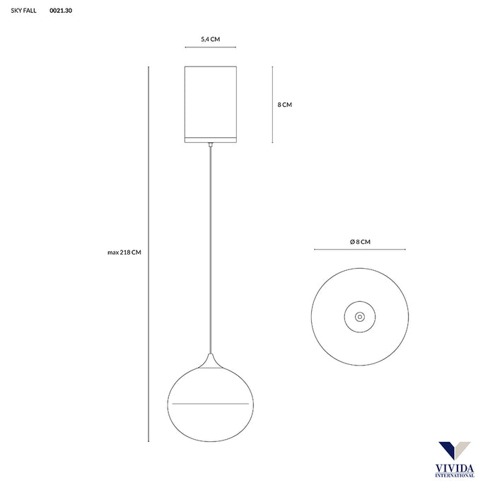 Sky Falls Lens - lampadario a sospensione - VIVIDA INTERNATIONAL