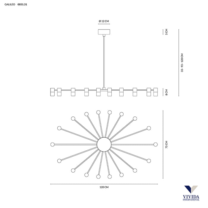 Galileo - lampada a sospensione - VIVIDA INTERNATIONAL