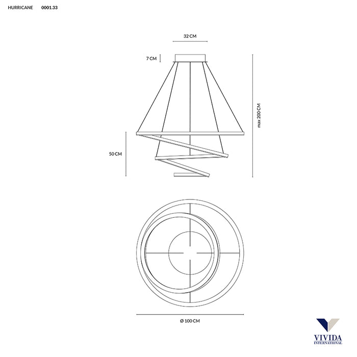 Hurricane 5 - lampadario a sospensione - VIVIDA INTERNATIONAL