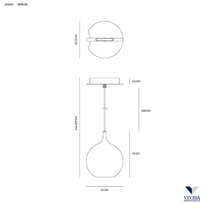 Smash - lampadario a sospensione - VIVIDA INTERNATIONAL