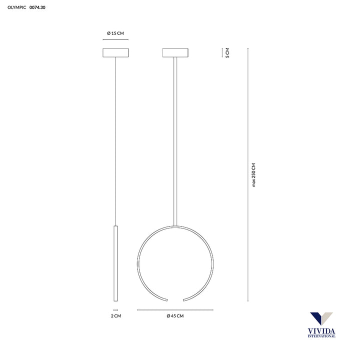 Olympic - lampada a sospensione - VIVIDA INTERNATIONAL