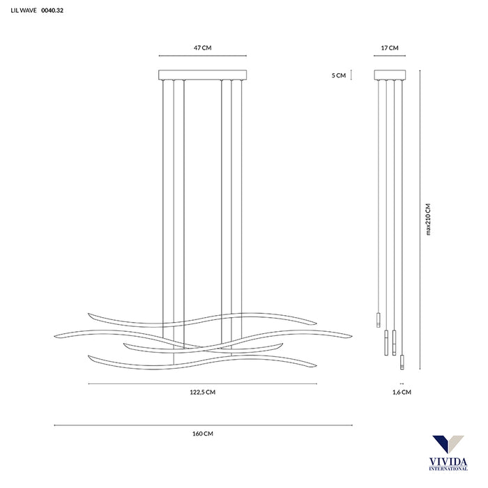 Lil Wave - lampada a sospensione - VIVIDA INTERNATIONAL