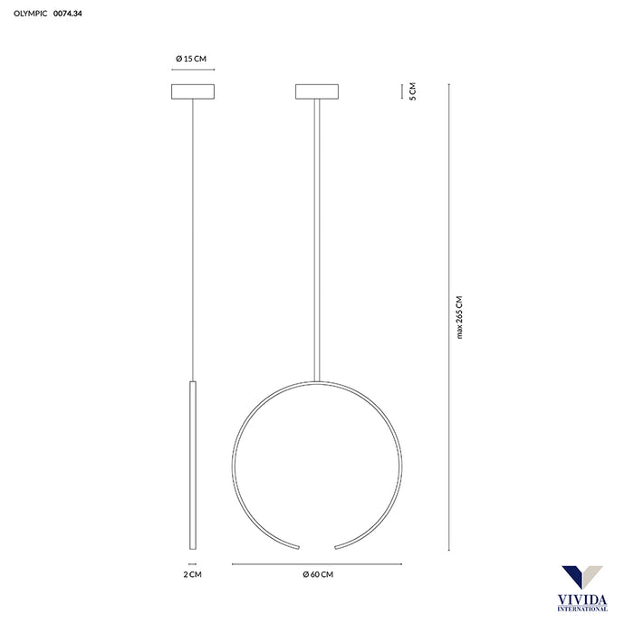 Olympic - lampada a sospensione - VIVIDA INTERNATIONAL