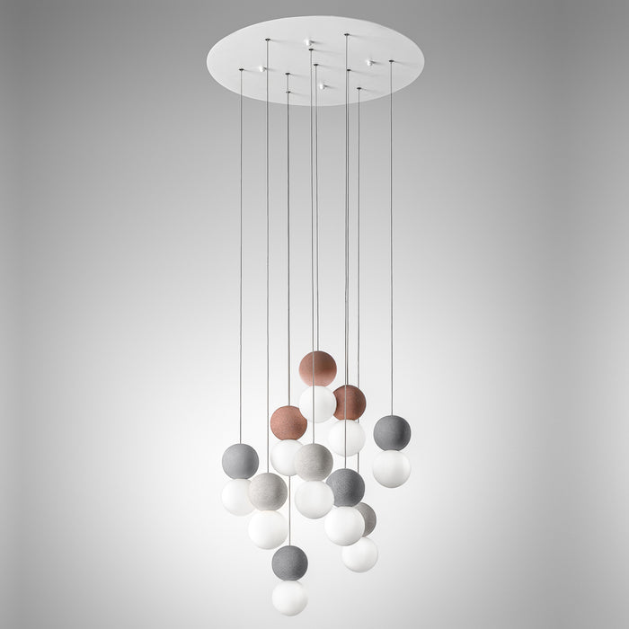 Sfera - Lampadario a 10 sospensionei - GEA LUCE