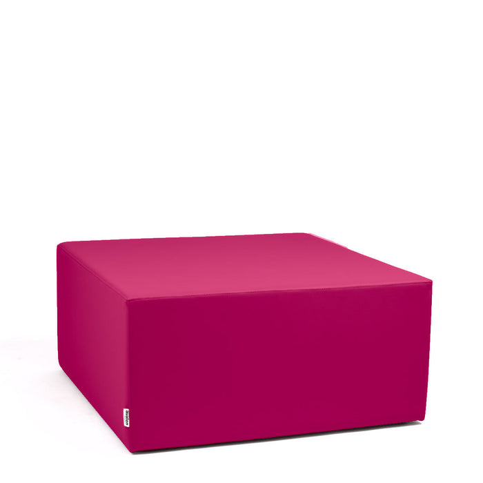 Avalon Pouf Rigido Cubo Similpelle Mamba Trendy Larg. 90 cm, Prof. 90 cm, Alt. 43 cm