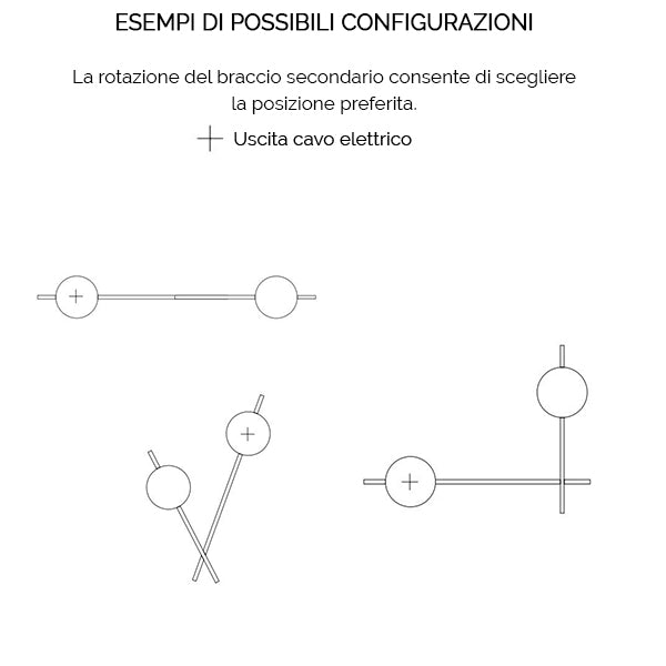 Mikado - Lampada trasparente da parete/soffitto 2 luci - MILOOX