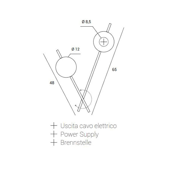 Mikado - Lampada trasparente da parete/soffitto 2 luci - MILOOX