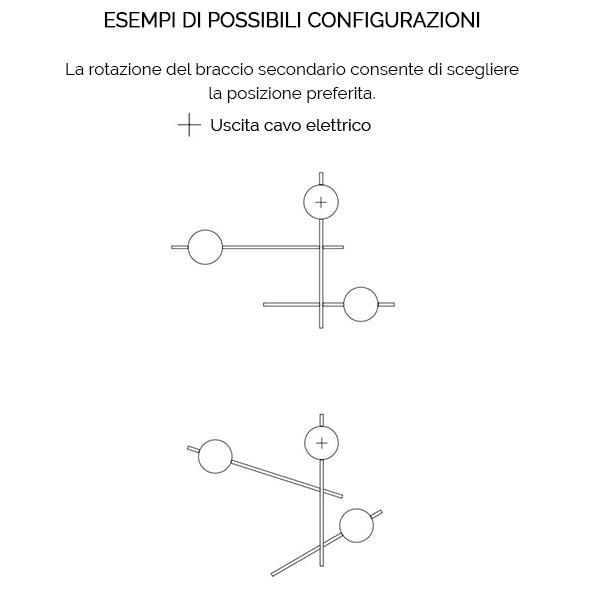 Mikado - Lampada trasparente da parete/soffitto 3 luci - MILOOX