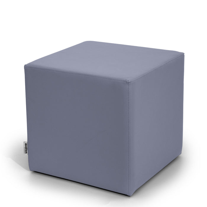 Avalon Pouf Rigido Cubo Similpelle Mamba Trendy Larg. 45 cm, Prof. 45 cm, Alt. 43 cm