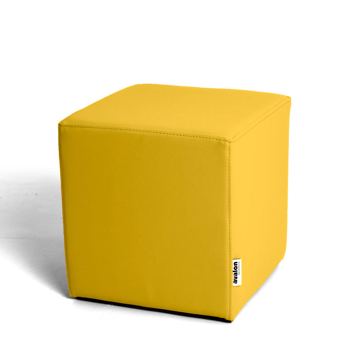 Avalon Pouf Rigido Cubo Similpelle Mamba Trendy Larg. 35 cm, Prof. 35 cm, Alt. 35 cm