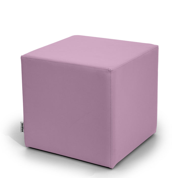 Avalon Pouf Rigido Cubo Similpelle Mamba Trendy Larg. 45 cm, Prof. 45 cm, Alt. 43 cm