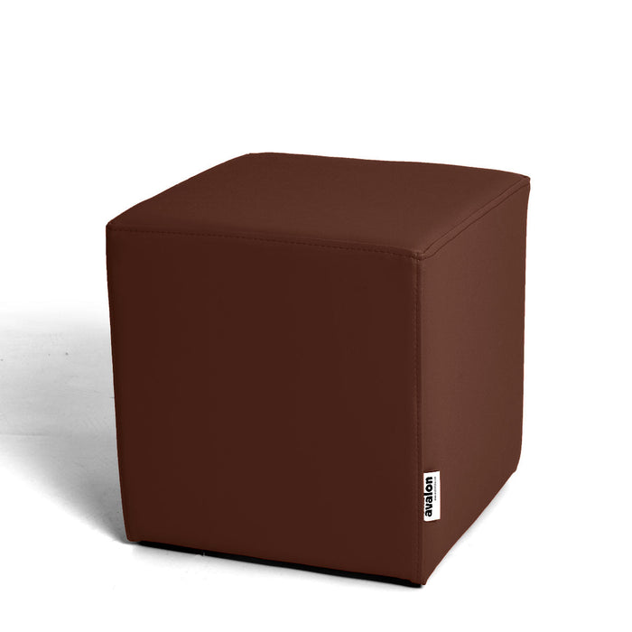 Avalon Pouf Rigido Cubo Similpelle Mamba Trendy Larg. 35 cm, Prof. 35 cm, Alt. 35 cm