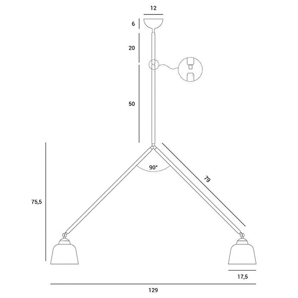 Neo retro 75 - Lampada a soffitto - MILOOX