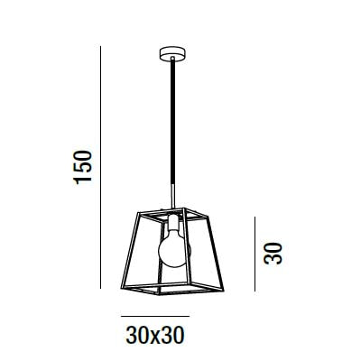 Teca - Lampada a Sospensione - Perenz