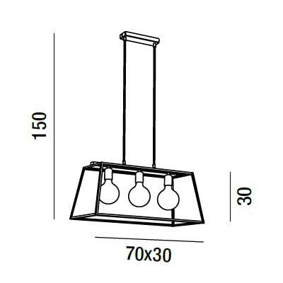 Teca - Lampada a Sospensione - Perenz