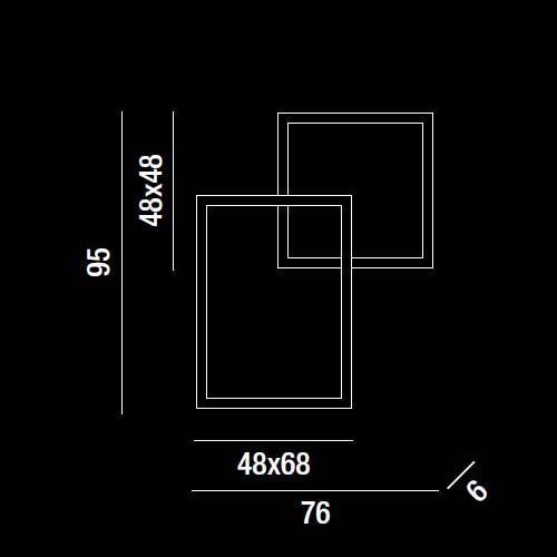 Cross - Plafoniera da Soffitto - Perenz