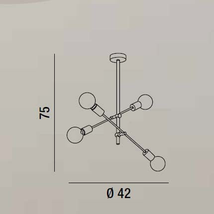 Vector - Plafoniera da Soffitto - Perenz