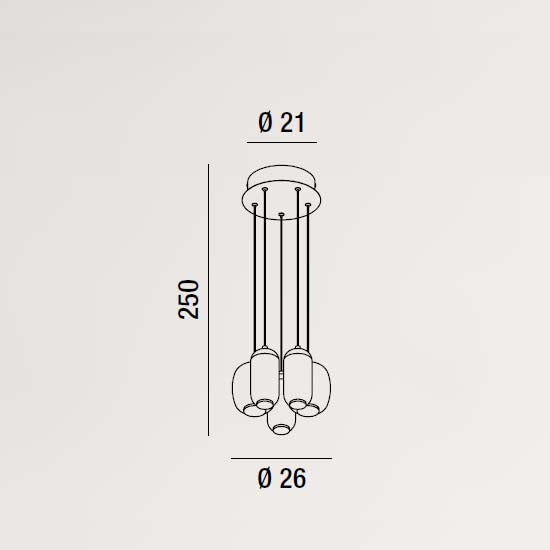 Bullet (5 luci) - Lampadari e Sospensione - Perenz