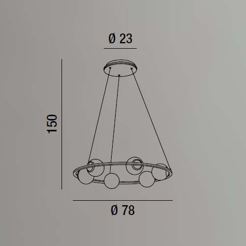 Ball - Lampadario a sospensione - Perenz