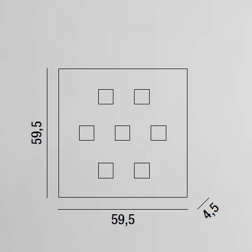 Pixel - Plafoniera da Soffitto - Perenz