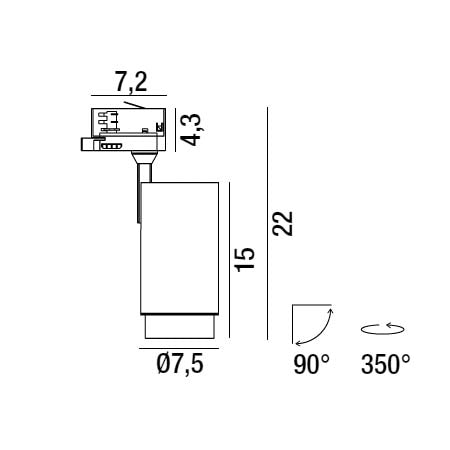 Binario 8036 - Faretto spot - Perenz