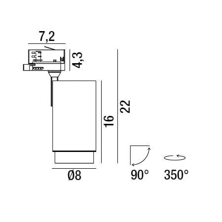 Binario 8036 - Faretto spot - Perenz