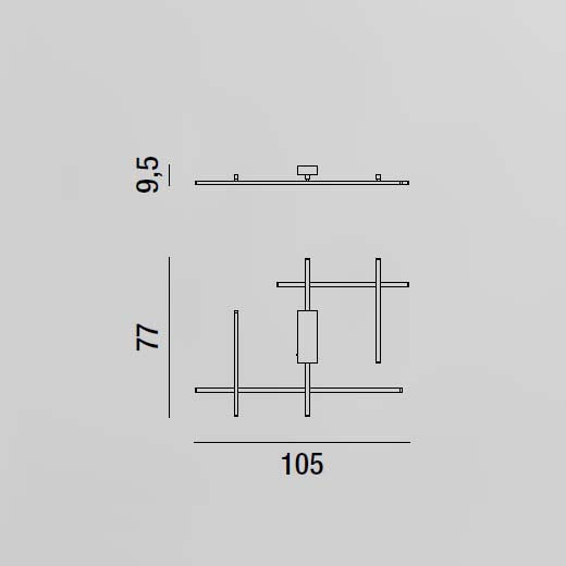 Net - Plafoniera da Soffitto / Applique  - Perenz