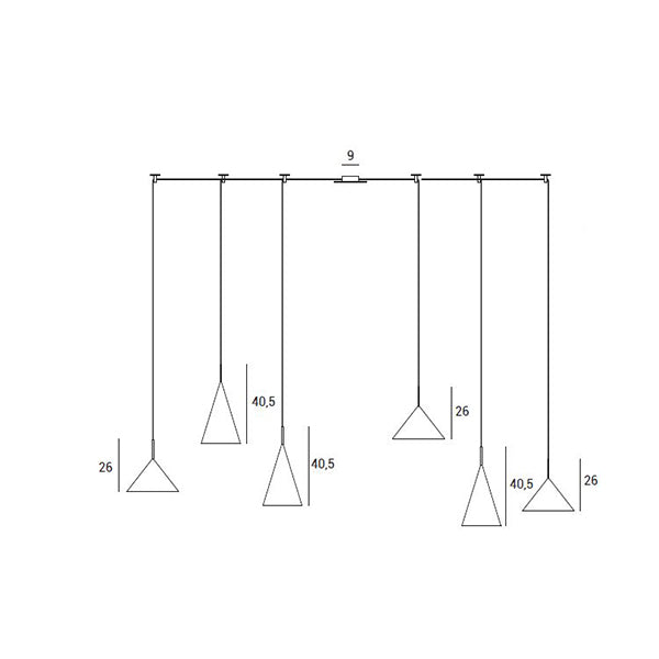 Samoi - Lampadario a sospensione 6 luci - MILOOX