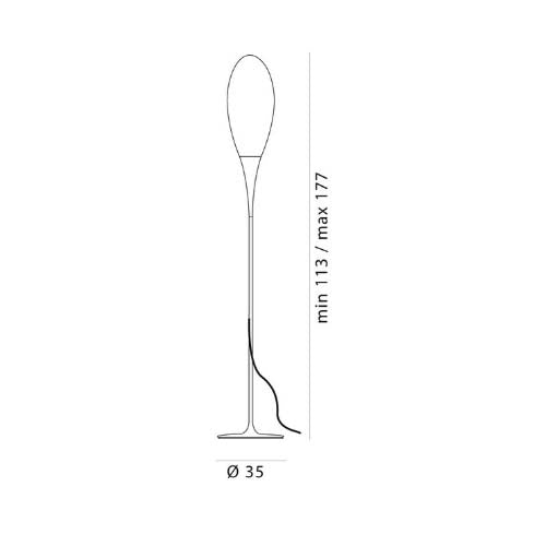 Spillo - Lampada da terra per esterno - Kundalini