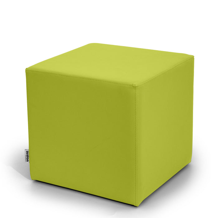 Avalon Pouf Rigido Cubo Similpelle Mamba Trendy Larg. 45 cm, Prof. 45 cm, Alt. 43 cm