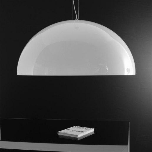 Yurta bianco diam. 115 - 4 luci - Lampadario moderno